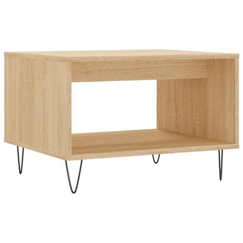 Sofabord 60x50x40 cm konstrueret træ sonoma-eg