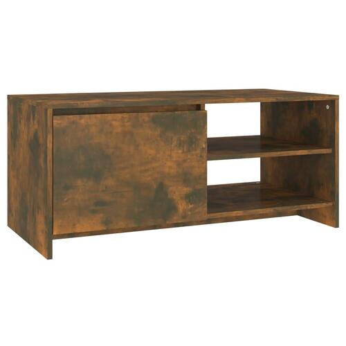 Sofabord 102x50x45 cm konstrueret træ røget egetræsfarve