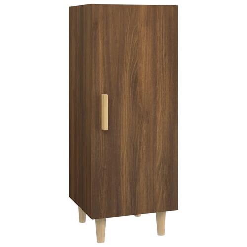 Skænk 34,5x34x90 cm konstrueret træ brun egetræsfarve