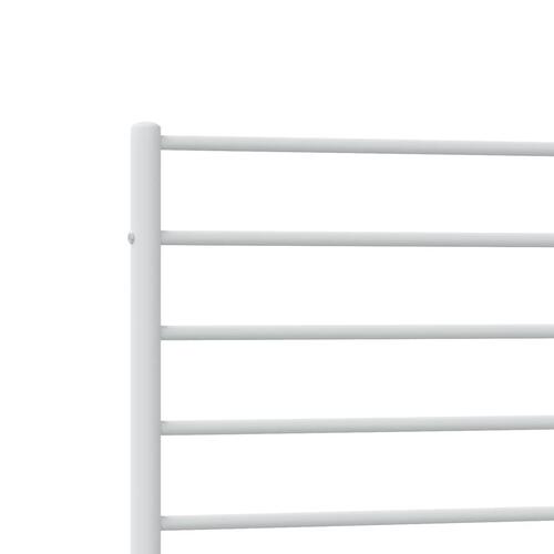 Sengeramme med sengegavl og fodgærde 90x190 cm metal hvid