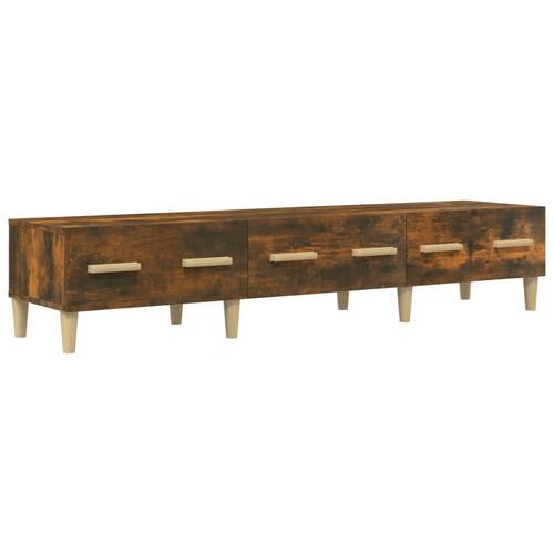 Tv-bord 150x34,5x30 cm konstrueret træ røget egetræsfarve