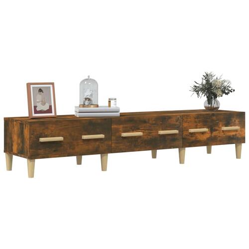 Tv-bord 150x34,5x30 cm konstrueret træ røget egetræsfarve