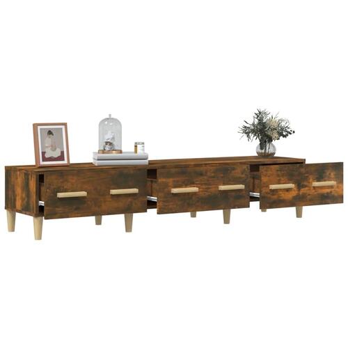 Tv-bord 150x34,5x30 cm konstrueret træ røget egetræsfarve