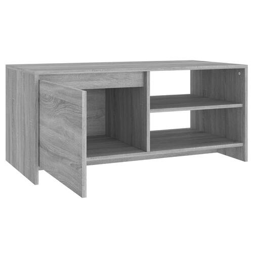 Sofabord 102x50x45 cm konstrueret træ grå sonoma-eg