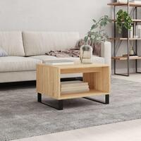 Sofabord 60x50x40 cm konstrueret træ sonoma-eg