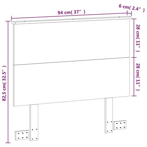 Sengegavl 90 cm massivt fyrretræ gyldenbrun