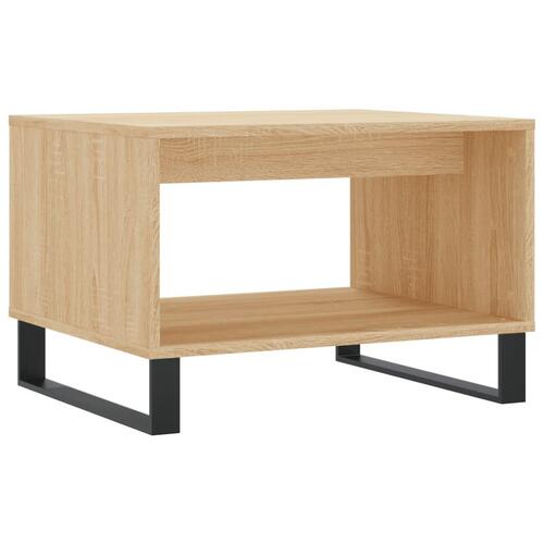 Sofabord 60x50x40 cm konstrueret træ sonoma-eg