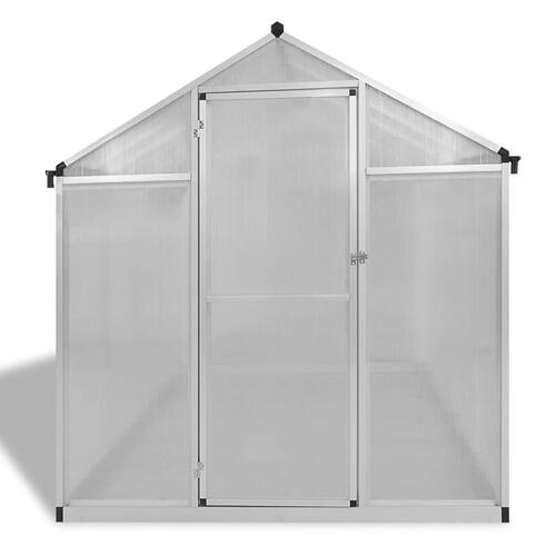 Forstærket drivhus med bundramme 4,6 m² aluminium