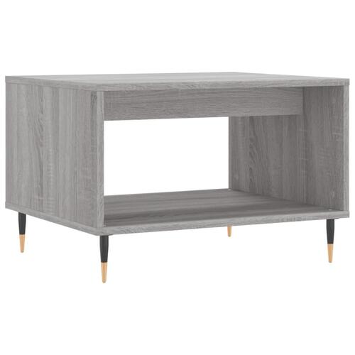 Sofabord 60x50x40 cm konstrueret træ grå sonoma-eg