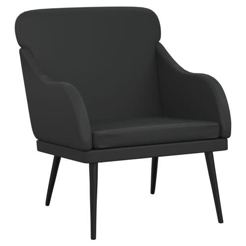 Lænestol 63x76x80 cm kunstlæder sort