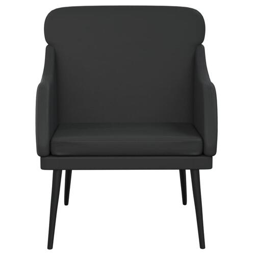 Lænestol 63x76x80 cm kunstlæder sort