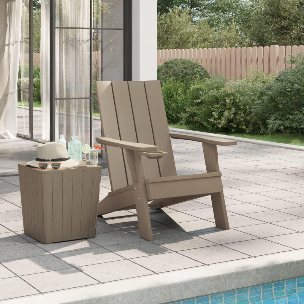 Adirondack-havestol 75x88,5x89,5 cm polypropylen lysebrun billede