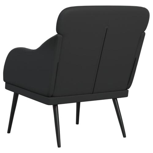 Lænestol 63x76x80 cm kunstlæder sort