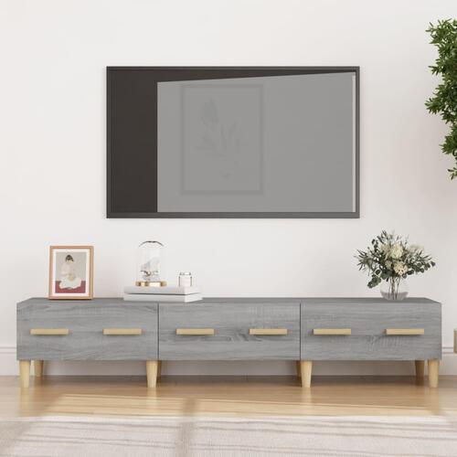 Tv-bord 150x34,5x30 cm konstrueret træ grå sonoma-eg