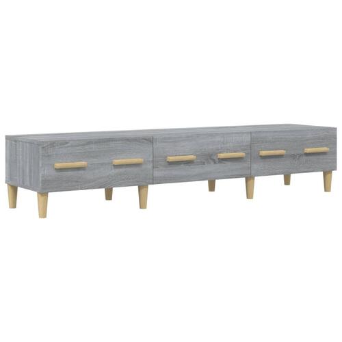 Tv-bord 150x34,5x30 cm konstrueret træ grå sonoma-eg