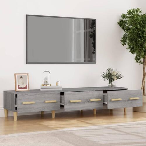 Tv-bord 150x34,5x30 cm konstrueret træ grå sonoma-eg