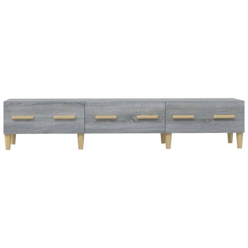 Tv-bord 150x34,5x30 cm konstrueret træ grå sonoma-eg