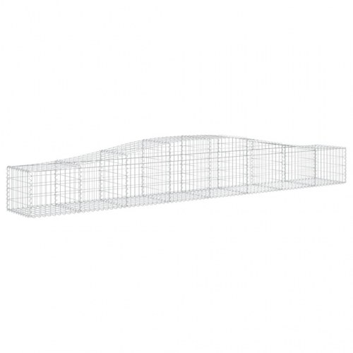 Buede gabionkurve - 8 stk., 400×50×40/60 cm, galvaniseret jern