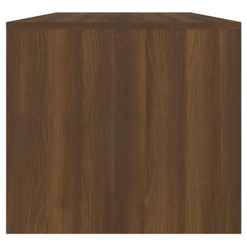 Sofabord 102x50x45 cm konstrueret træ brun egetræsfarve