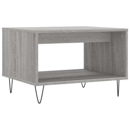 Sofabord 60x50x40 cm konstrueret træ grå sonoma-eg