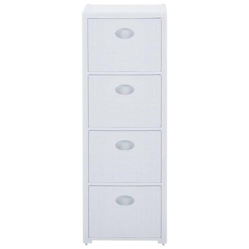 Kommode 30x40x80 cm 4 skuffer hvid