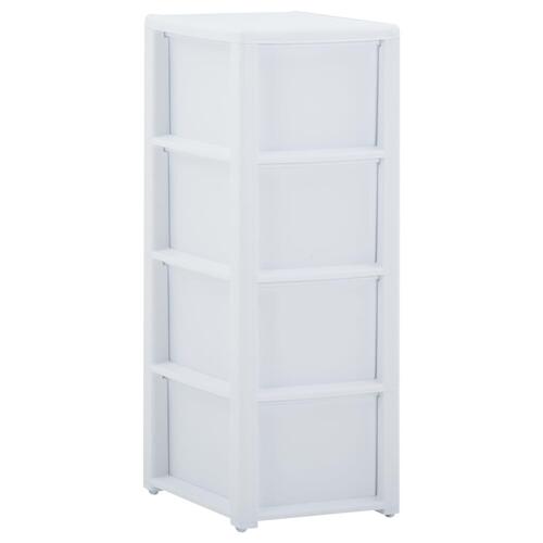Kommode 30x40x80 cm 4 skuffer hvid