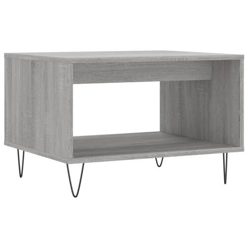 Sofabord 60x50x40 cm konstrueret træ grå sonoma-eg