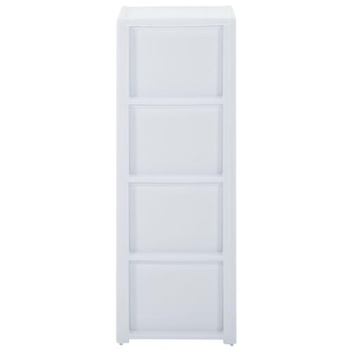 Kommode 30x40x80 cm 4 skuffer hvid