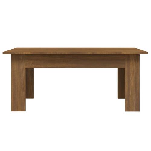 Sofabord 100x60x42 cm konstrueret træ brun egetræsfarve
