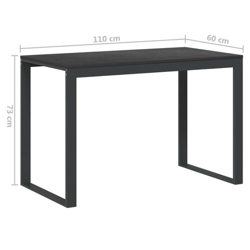 Computerbord 110x60x73 cm spånplade sort