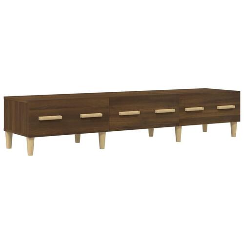 Tv-bord 150x34,5x30 cm konstrueret træ brun egetræsfarve