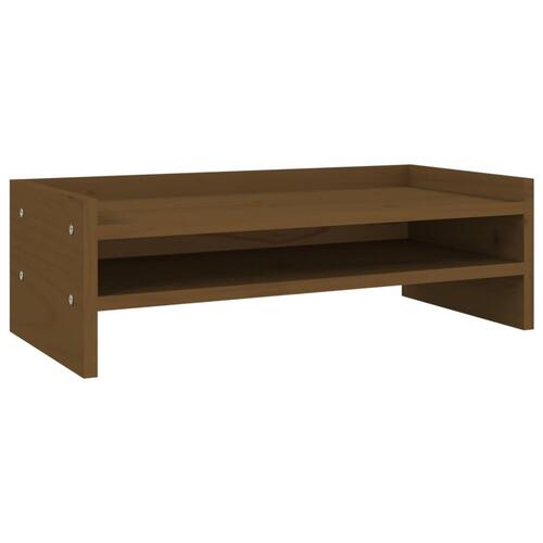Skærmholder 50x24x16 cm massivt fyrretræ gyldenbrun