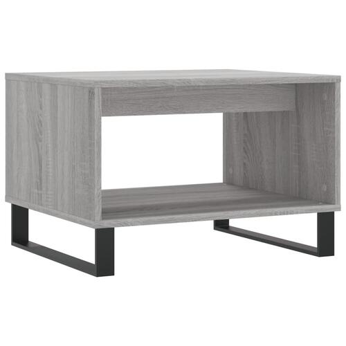 Sofabord 60x50x40 cm konstrueret træ grå sonoma-eg