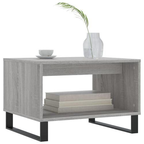 Sofabord 60x50x40 cm konstrueret træ grå sonoma-eg