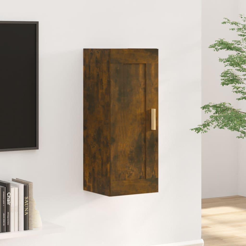 Vægskab 35x34x90 cm konstrueret træ røget egetræsfarve