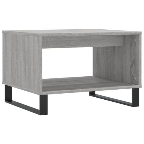 Sofabord 60x50x40 cm konstrueret træ grå sonoma-eg