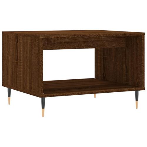 Sofabord 60x50x40 cm konstrueret træ brunt egetræ
