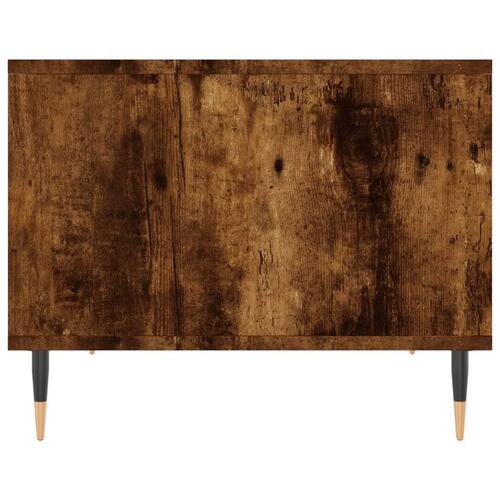 Sofabord 60x50x40 cm konstrueret træ brunt egetræ