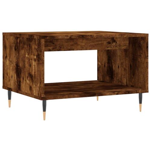 Sofabord 60x50x40 cm konstrueret træ brunt egetræ