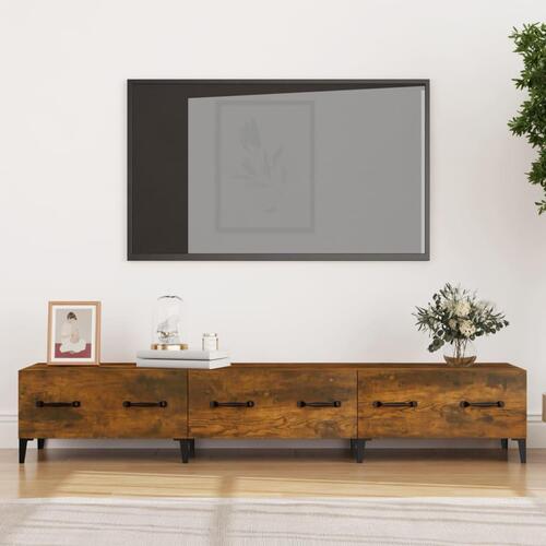 Tv-bord 150x34,5x30 cm konstrueret træ røget egetræsfarve