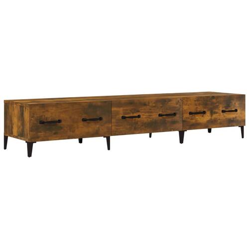 Tv-bord 150x34,5x30 cm konstrueret træ røget egetræsfarve