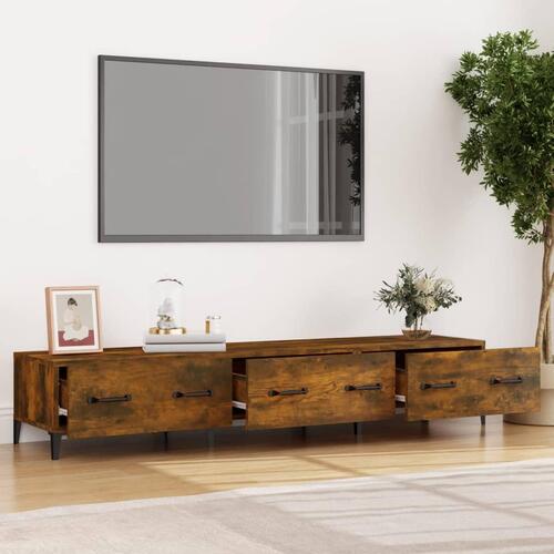 Tv-bord 150x34,5x30 cm konstrueret træ røget egetræsfarve