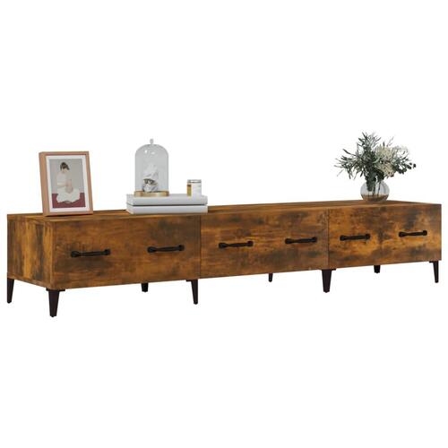 Tv-bord 150x34,5x30 cm konstrueret træ røget egetræsfarve