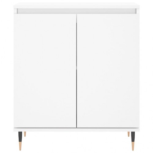 Skænk 60×35×70 cm i hvidt konstrueret træ med jernben