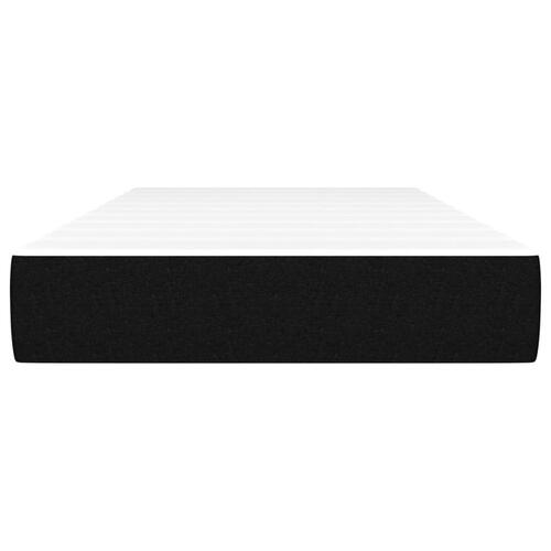 Springmadras med pocketfjedre 100x200x20 cm stof sort
