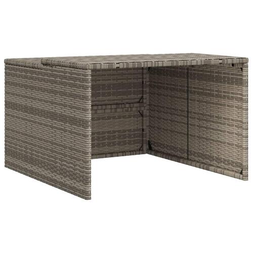 Garage til robotplæneklipper 86x90x52/57 cm polyrattan grå