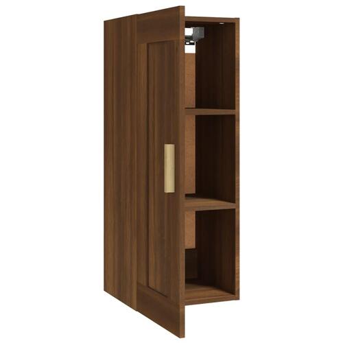 Vægskab 35x34x90 cm konstrueret træ brun egetræsfarve