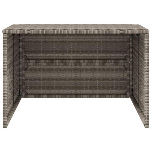 Garage til robotplæneklipper 86x90x52/57 cm polyrattan grå
