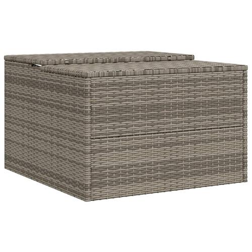 Garage til robotplæneklipper 86x90x52/57 cm polyrattan grå