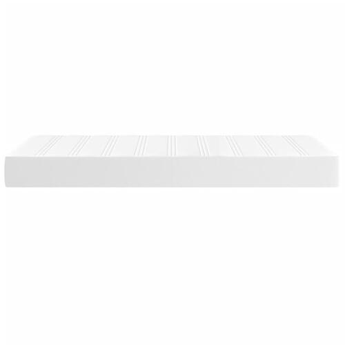 Springmadras med pocketfjedre 100x200x20 cm kunstlæder hvid